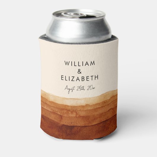 テラエレガントコッタ抽象芸術砂漠パーソナライズされた 缶クーラー (缶裏面)