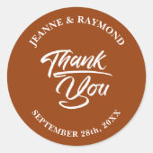 テラエレガントコッタ結婚の感謝の気持ち ラウンドシール (正面)