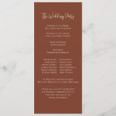 テラエレガントコッタ結婚式 プログラムフローラ プログラム (裏面)