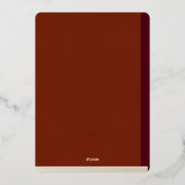 テラエレガントコッタ金ゴールドフローラブックカバー結婚ズ 箔招待状 (裏面)