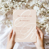 テラエレガントコッタ&ベージュモノグラム結婚ズ 招待状