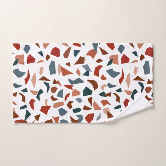 テラエレガントモダンッツォ大理石パターン風呂タオル バスタオルセット (ハンドタオル)