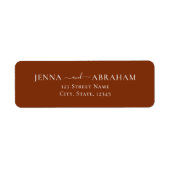 テラエレガント素朴コッタ差出人住所ラベル ラベル (正面)