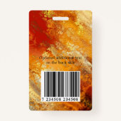 テラカラフルコッタアート金ゴールドフォトIDバッジ バッジ (裏面)