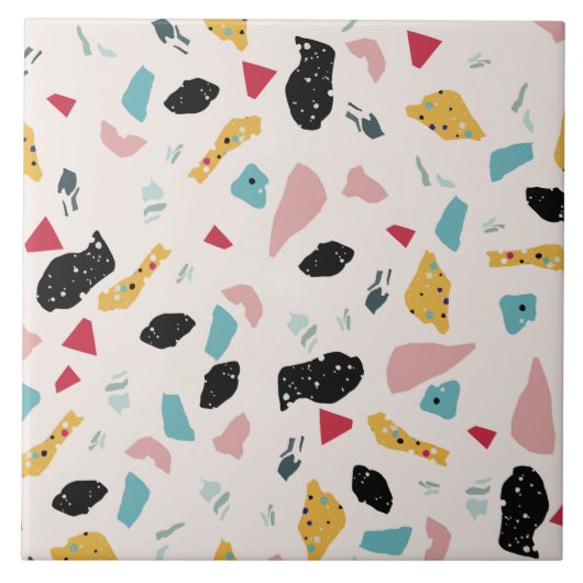 テラカラフルッツォ模様 タイル (正面)