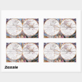 テラキュア球長方形石図の新しい地図 長方形シール (シート)