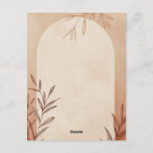 テラクォッタのアーチ ウェディング詳細カード 招待状 (裏面)