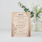 テラクォッタ アーチ 英語 ウェディング 詳細 カード (スタンド正面)