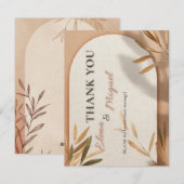 テラクッタアーチのウェディング サンキューカード 招待状 (正面/裏面)