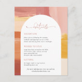 テラクッタサンライズ | 結婚式のゲスト詳細 エンクロージャーカード (正面)