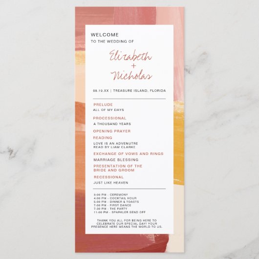 テラクッタサンライズ | 結婚式プログラム メニュー (正面)