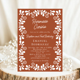 テラクッタ シエリト リンド 洗礼 & ファースト バースデー 招待状