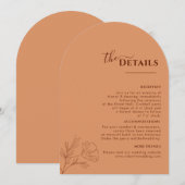 テラクッタ ボーホー 旅程表 ラスト ウェディング プログラム (正面/裏面)