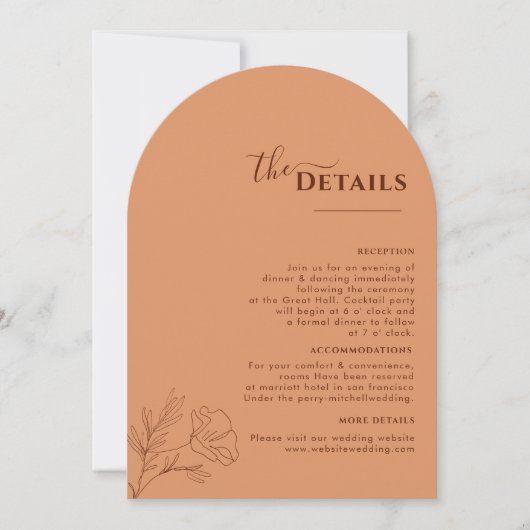 テラクッタ ボーホー 旅程表 ラスト ウェディング プログラム (正面)