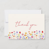 テラクッタ ワイルドフラワー ブライダルシャワー サンクス サンキューカード (正面)