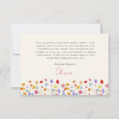 テラクッタ ワイルドフラワー ブライダルシャワー サンクス サンキューカード (裏面)