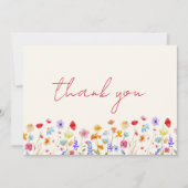 テラクッタ ワイルドフラワー ブライダルシャワー サンクス サンキューカード (正面)