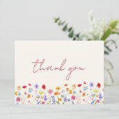 テラクッタ ワイルドフラワー ブライダルシャワー サンクス サンキューカード (スタンド正面)