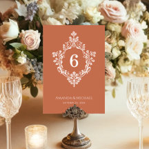 テラクッタ ヴィンテージ クレスト エレガント オーナメント ウェディング