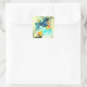 テラグリーン抽象デザイン スクエアシール (バッグ)