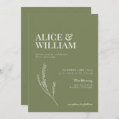 テラコエレガントッタ小麦結婚式招待状 招待状 (正面/裏面)