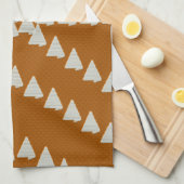 テラコクールッタオレンジの幾何矢印 キッチンタオル (四つ折り)