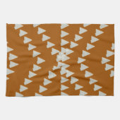 テラコクールッタオレンジの幾何矢印 キッチンタオル (横)