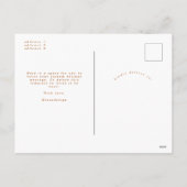 テラコタはっきりしたタイポグラフィ新年2枚の写真 シーズンポストカード (裏面)