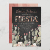 テラコタアンドサボス誕生日フィエスタパーティー 招待状 (正面/裏面)