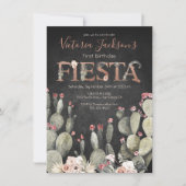 テラコタアンドサボス誕生日フィエスタパーティー 招待状 (正面)