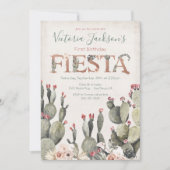 テラコタアンドサボス誕生日フィエスタパーティー 招待状 (正面)