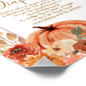 テラコタカボチャ赤ちゃんシャワー夜おむつ ポスター (角)