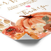 テラコタカボンプキンベビーシャワー祈りの言葉用ベビー ポスター (角)