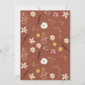 テラコタカラフルワイルドフラワー結婚ズボホ 招待状 (裏面)
