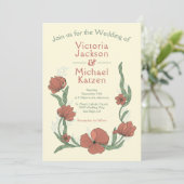 テラコタクラフトマンフローラ結婚式招待状 招待状 (スタンド正面)