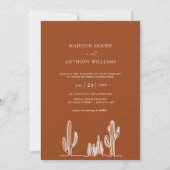 テラコタサボラインアートデザートズ結婚ーズ 招待状 (正面)