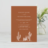 テラコタサボラインアートデザートズ結婚ーズ 招待状 (スタンド正面)