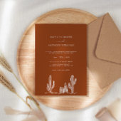 テラコタサボラインアートデザートズ結婚ーズ 招待状