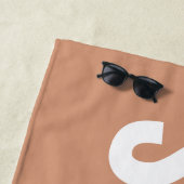 テラコタピンクベージュレトロ名バチェロレッテタオル ビーチタオル (インサイチュ)