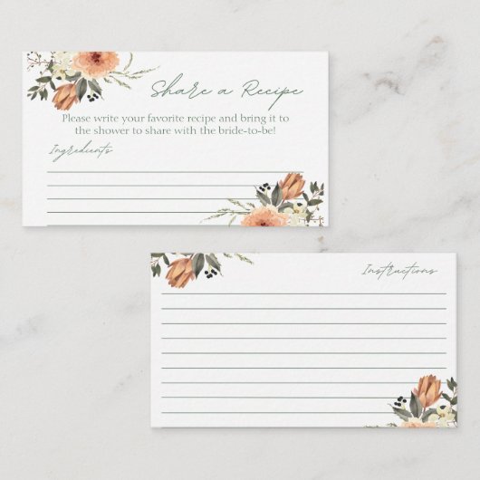 テラコタフラワー共有アレシピカード エンクロージャーカード (正面/裏面)