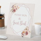 テラコタフローラベビーシャワーゲストブックサイン 台座サイン (インサイチュ)