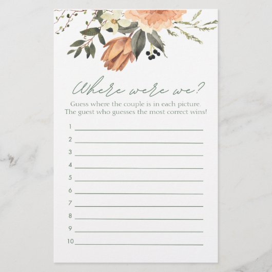 テラコタブライダルシャワーどこ我々のゲーム (正面)