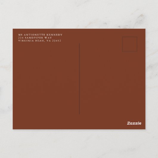 テラコタベビーシャワーカボスラインアート砂漠 ポストカード (裏面)