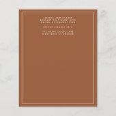 テラコタル結婚式招待状 (裏面)