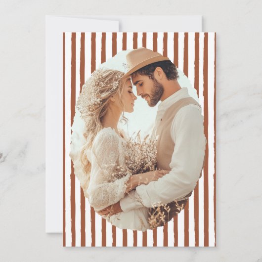 テラコタ素朴結婚の セーブザデート (裏面)