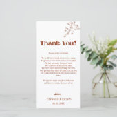テラコタ結婚の場所設定サンキューカード (スタンド正面)