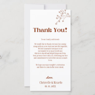 テラコタ結婚の場所設定サンキューカード