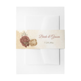 テラコタ自然フローラの結婚緑 招待状ベリーバンド