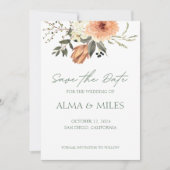 テラコタ花の日付を保存 セーブザデート (正面)