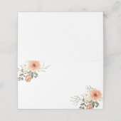 テラコタ花空白の婚式カード プレイスカード (外部開封)